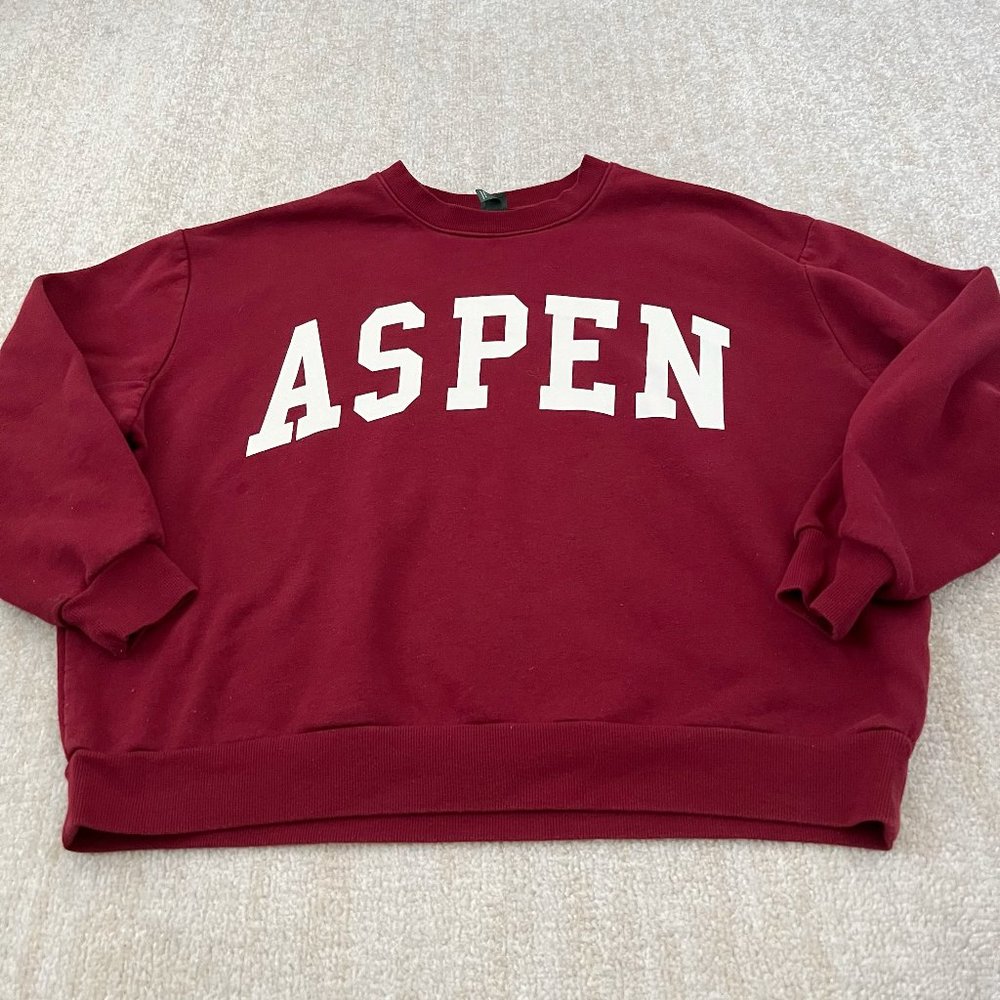 Wild Fable Aspen Crewneck Sweatshirt Top L Red